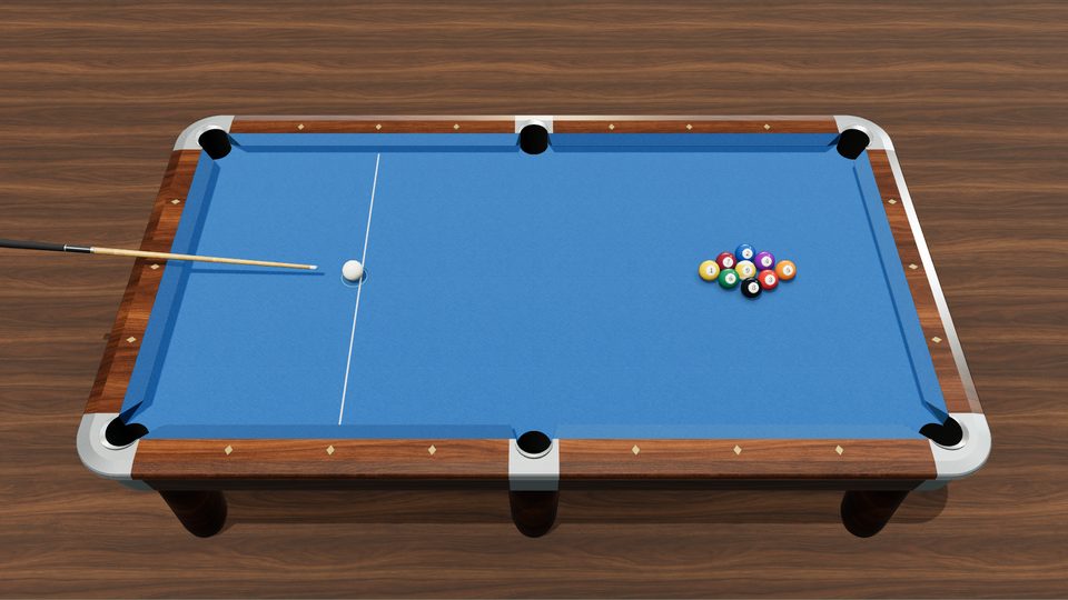 A racked 9-Ball Pool table in Chalk Rivals